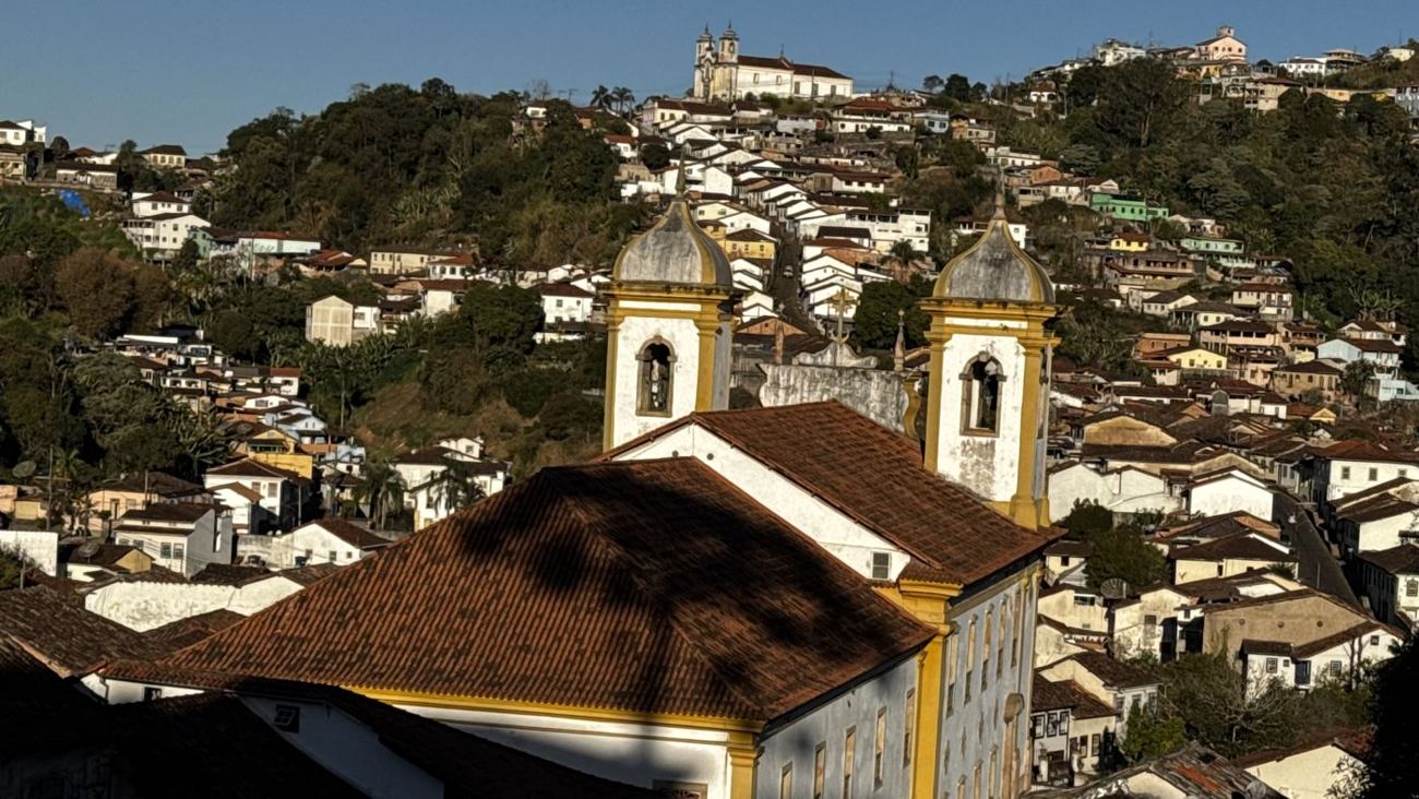 Telhados e torres da Conceição ao entardecer
